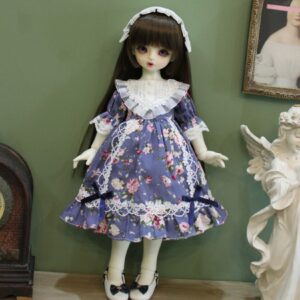 Blue Cute BJD Dress for 1/3, 1/4, 1/6 BJD, MSD, Blythe Dolls