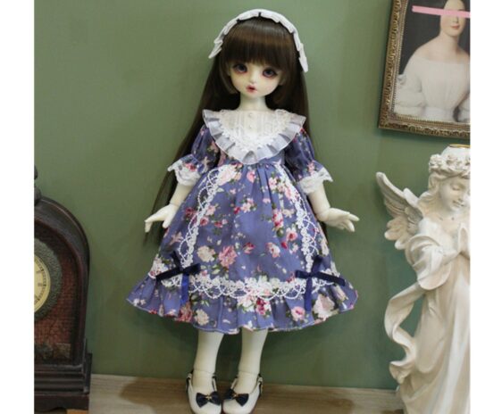 Blue Cute BJD Dress for 1/3, 1/4, 1/6 BJD, MSD, Blythe Dolls