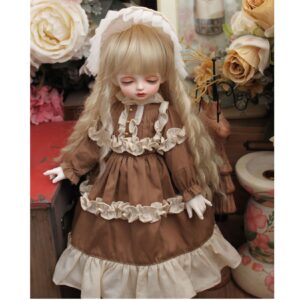 Brown Palace Style BJD Dress – Elegant Doll Outfit for 1/3, 1/4, 1/6 Trok