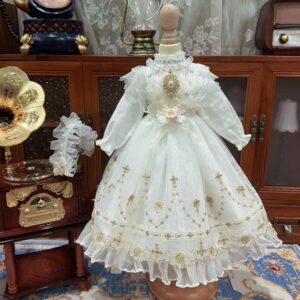 Custom BJD Cotton Dress with Accessories – Fits 1/6, 1/4, 1/3 Pupoj