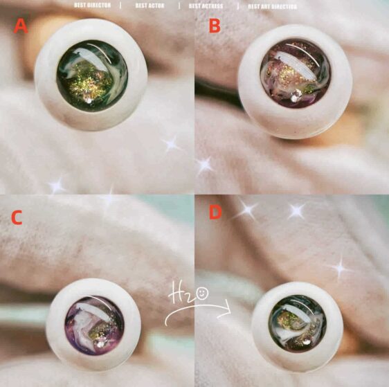 Custom BJD Eyes – Resin Safety Eyes for Dolls (Multiple Sizes & Designs)