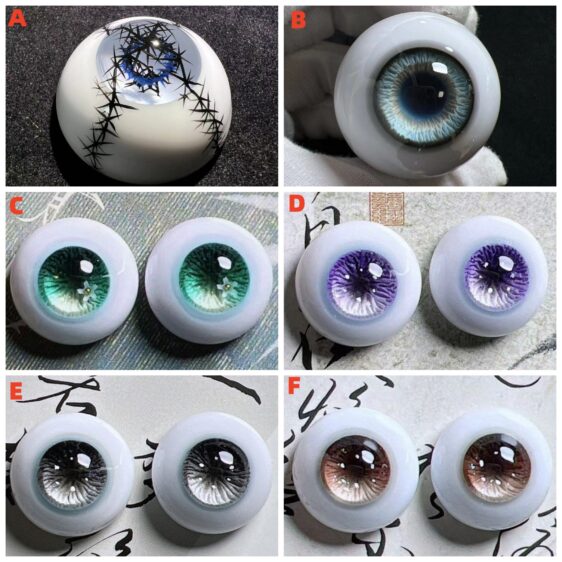 Custom BJD Resin Eyes – Small Iris & Normal Iris (10mm to 24mm)