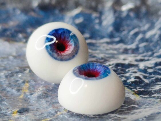 Custom Blue Resin Doll Eyes for BJD – Realistic Toy Eyes (8mm to 24mm)