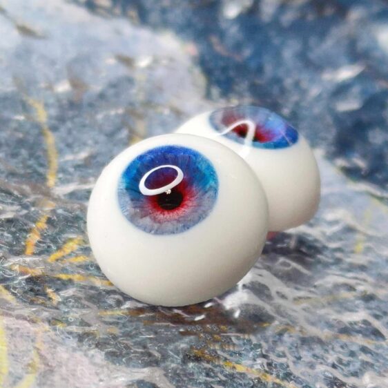 Custom Blue Resin Doll Eyes for BJD – Realistic Toy Eyes (8mm to 24mm)