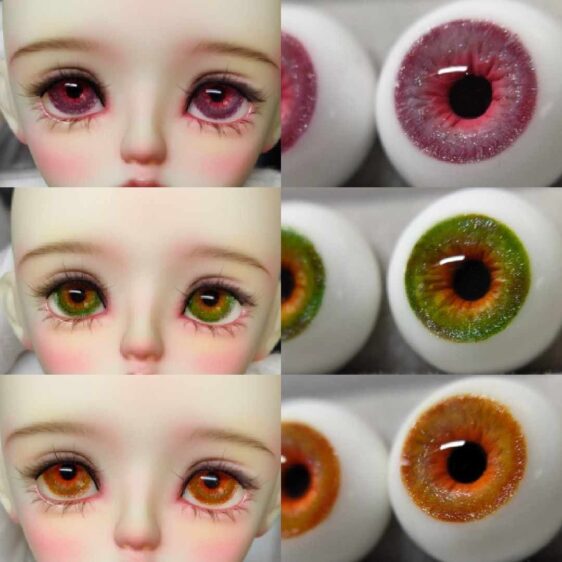 Custom Resin Doll Eyes for BJD, 8-24mm Safety Eyes for 1/3, 1/4, 1/6 Dolls