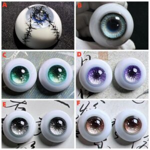 Custom Size BJD Doll Eyes – Handmade Resin Eyes for 1/3, 1/4, 1/6 球体関節人形