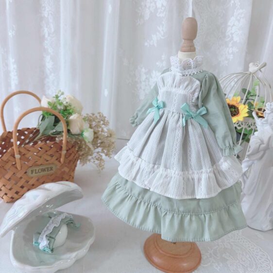 Elegant BJD Doll Dress Set with Headdress for 1/3 1/4 1/6 Blythe Doll - Image 9