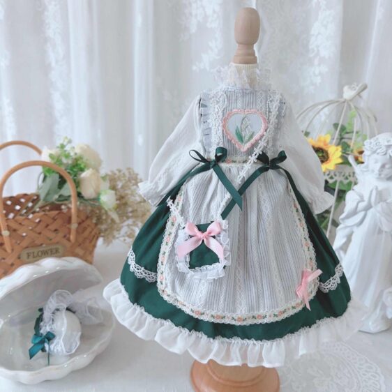 Elegant BJD Doll Dress Set with Headdress for 1/3 1/4 1/6 Blythe Doll - Image 4