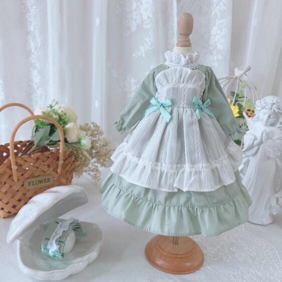 Elegant BJD Doll Dress Set with Headdress for 1/3 1/4 1/6 Blythe Doll - Image 3