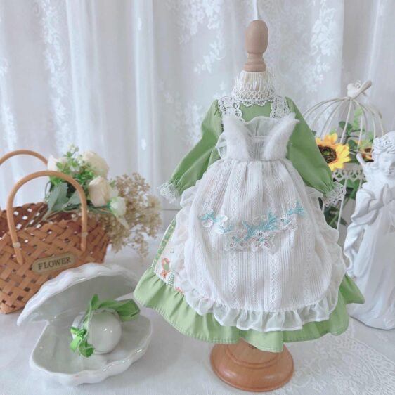 Elegant BJD Doll Dress Set with Headdress for 1/3 1/4 1/6 Blythe Doll