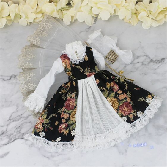 Elegant Lolita Dress for 1/3, 1/4, & 1/6 BJD Dolls