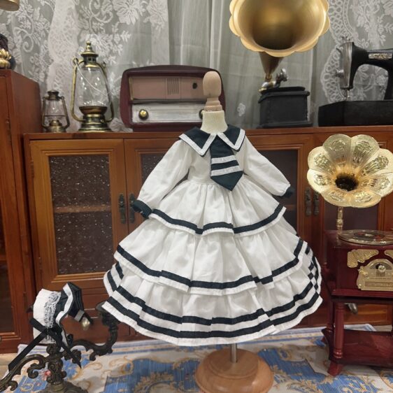 Elegant White Dress for 1/3 1/4 1/6 BJD & Blythe Dolls – Fashion Doll Clothing