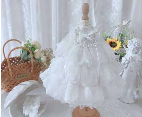 Elegant White Dress for 1/3 1/4 1/6 BJD & Blythe Dolls – Fashion Doll Clothing