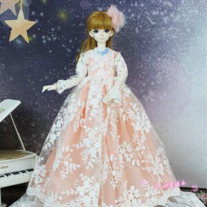 Embroidered Wedding Dress for 1/3 & 1/4 BJD panenky