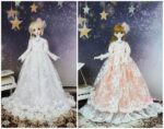 Embroidered Wedding Dress for 1/3 & 1/4 BJD Dolls