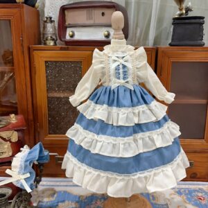 Fashion BJD Cake Skirt Dress with Headband for 1/3, 1/4, jeung 1/6 Boneka blyte