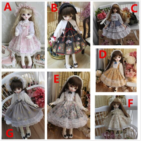 Fashion Doll Clothes BJD Dress 1/3 ايسس, 1/4 MSD, 1/6 Yosd, Blythe Doll Dress