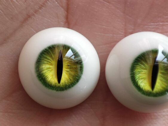 Gold Beast Custom Resin BJD Doll Eyes – Handmade Realistic 3D Eyes