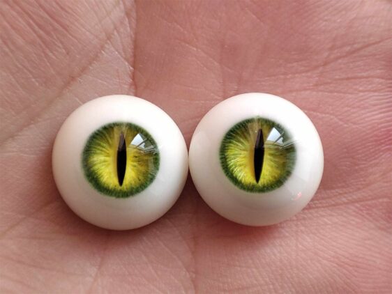 Gold Beast Custom Resin BJD Doll Eyes – Handmade Realistic 3D Eyes