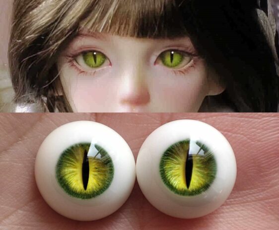 Gold Beast Custom Resin BJD Doll Eyes – Handmade Realistic 3D Eyes