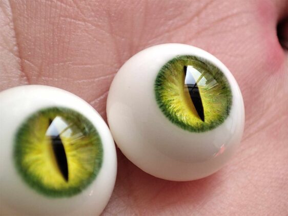 Gold Beast Custom Resin BJD Doll Eyes – Handmade Realistic 3D Eyes