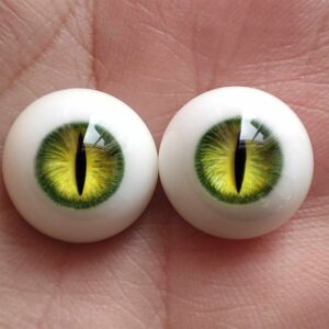 Gold Beast Custom Resin BJD Doll Eyes – Handmade Realistic 3D Eyes