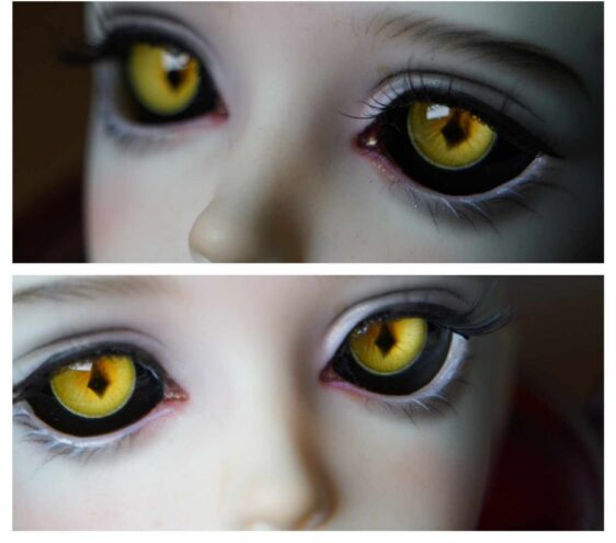 Gold Realistic Doll Eyes for BJD – Handmade Resin Eyes (8mm - 24mm)