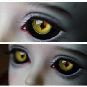 Gold Realistic Doll Eyes for BJD – Handmade Resin Eyes (8mm - 24mm)