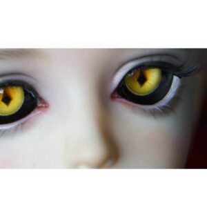 Gold Realistic Doll Eyes for BJD – Handmade Resin Eyes (8mm - 24මි.මී.)