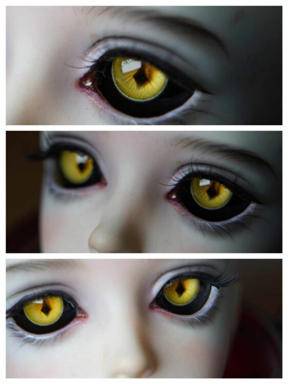 Gold Realistic Doll Eyes for BJD – Handmade Resin Eyes (8mm - 24mm)