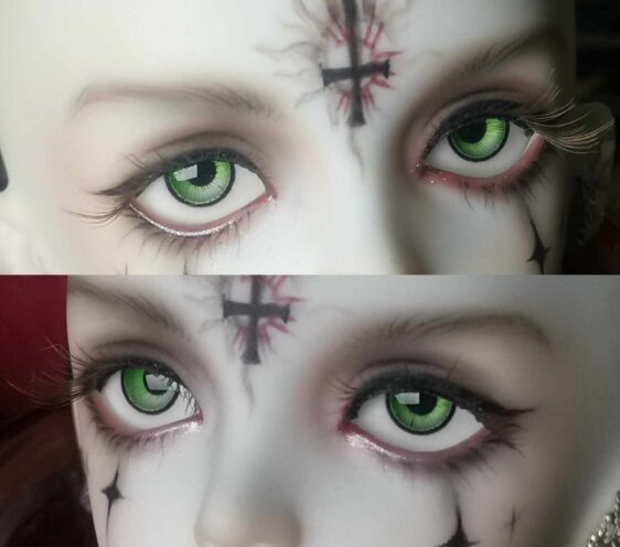 Green BJD Doll Eyes with Color Circle – Realistic Resin Eyes for Dolls