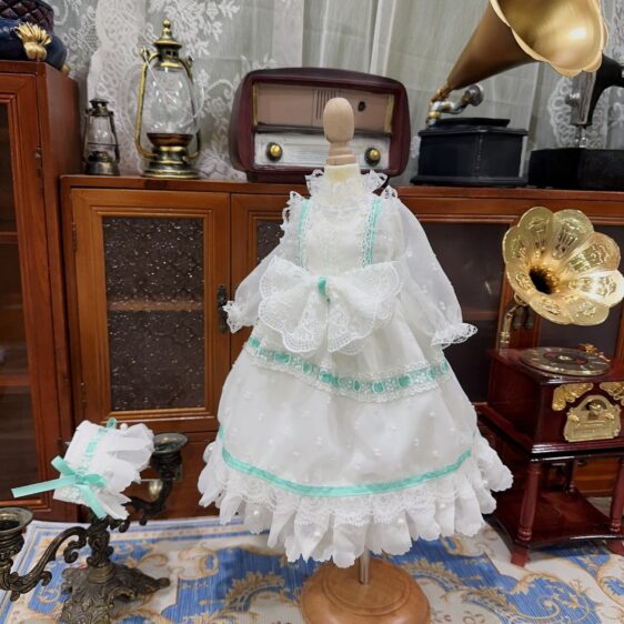 Green BJD Princess Dress for 1/3, 1/4, jeung 1/6 Trok