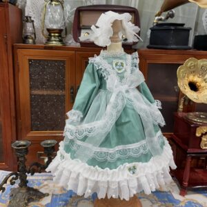 Green BJD Princess Dress for 1/3, 1/4, و 1/6 دمى