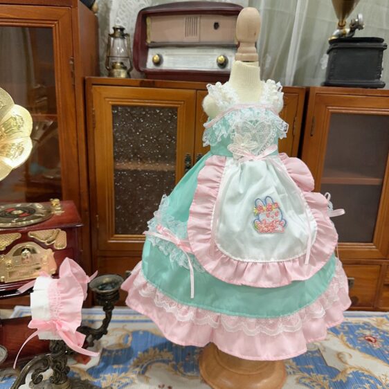 Green Cute Lolita Dress & Hairband Set for BJD Dolls