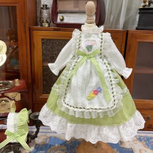 Green Cute Lolita Dress & Hairband Set for BJD Dolls