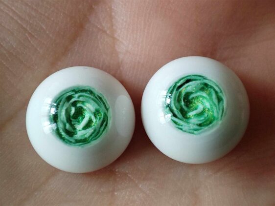 Green Mint Resin BJD Doll Eyes - Realistic Safety Eyes for 1/6, 1/4, 1/3 Dolls