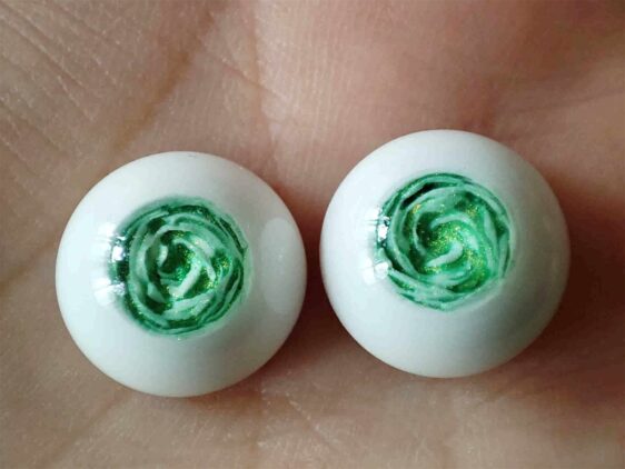 Green Mint Resin BJD Doll Eyes - Realistic Safety Eyes for 1/6, 1/4, 1/3 Dolls