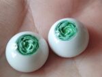 Green Mint Resin BJD Doll Eyes - Realistic Safety Eyes for 1/6, 1/4, 1/3 Dolls