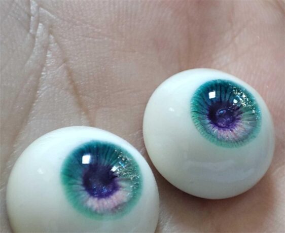 Hand-Painted Blue Realistic BJD Doll Resin Eyes – Small & Big Iris