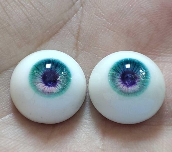 Hand-Painted Blue Realistic BJD Doll Resin Eyes – Small & Big Iris