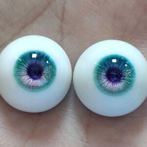 Hand-Painted Blue Realistic BJD Doll Resin Eyes – Small & Big Iris