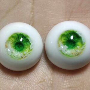 Hand-Painted Green Realistic BJD Doll Resin Eyes – Perfect for Ball Joint Dolls