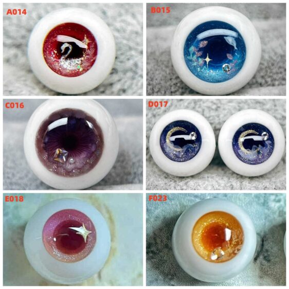 Hand-Painted Realistic Resin Eyes for BJD Dolls – 8mm to 24mm