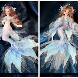 Handmade BJD Mermaid Dress – Stunning Doll Outfit with Tail