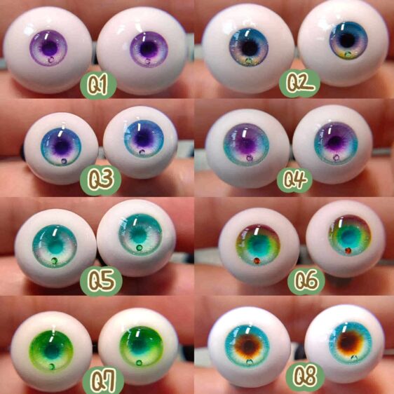 Handmade Resin BJD Doll Eyes – 8 Colors & Custom Sizes (8mm-24mm)