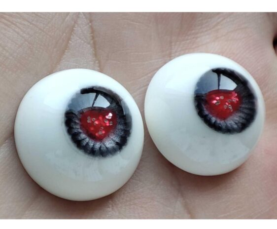 Heart Shaped Resin BJD Eyes – Realistic Safety Eyes for Dolls (8mm to 24mm)