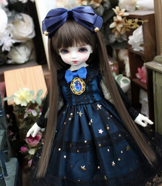 Royal Court BJD Dress & Headband Set for 1/3, 1/4, 1/6 BJD, MSD, MDB, Blythe Dolls - Image 3