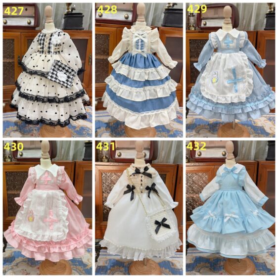 Fashion BJD Cake Skirt Dress with Headband for 1/3, 1/4, そして 1/6 ブライス人形 - Image 3