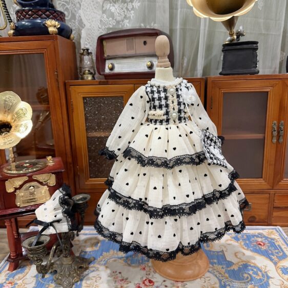 Fashion BJD Cake Skirt Dress with Headband for 1/3, 1/4, そして 1/6 ブライス人形 - Image 5