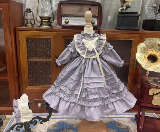 Lolita Dress for 1/3 1/4 1/6 BJD & Blythe Dolls with Headband